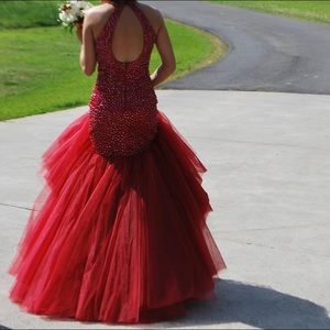 Sherri Hill Red Mermaid Dress